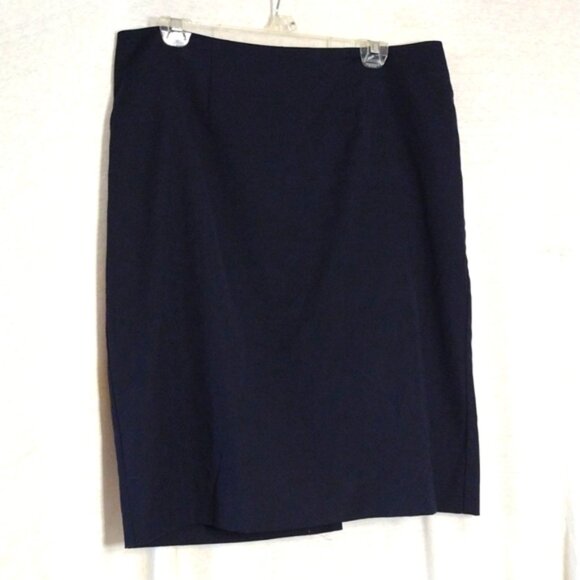 Merona A-Line Navy Blue Classic and Elegant Skirt Size 14 Lightweight - Picture 4 of 4